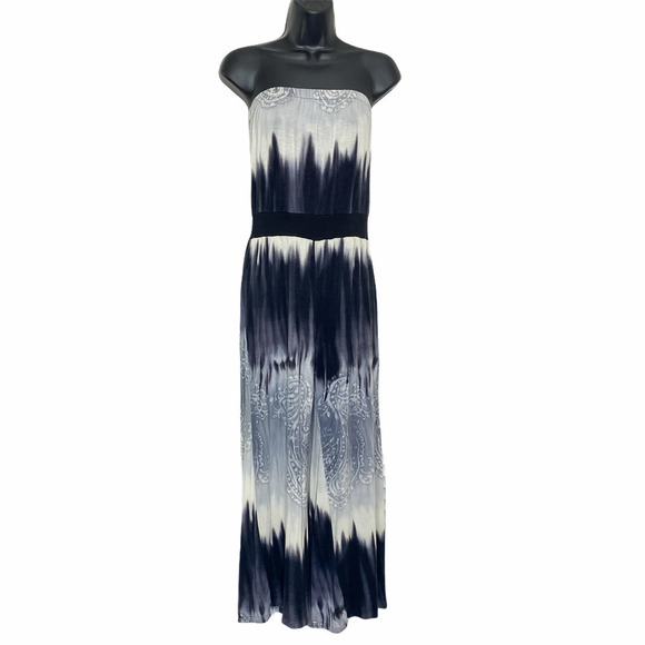 MONTEAU Tie Dye Ombre Embroidered Jumpsuit M - Picture 2 of 15